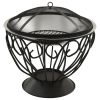 2-in-1 Fire Pit and BBQ with Poker 23.2"x23.2"x23.6" Stainless Steel
