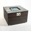 32in Square Fire Table with Ceramic Tile Tabletop 40000BTU Outdoor Fire Pit Table