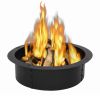 36 in Wrought Iron Round Fire Ring Black