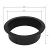 36 in Wrought Iron Round Fire Ring Black