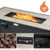 42" 60,000 Btu Rectangular Propane Gas Fire. with ceramic tabletop is a versatile piece of patio furniture for using all year round.