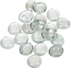 Glass Fire Beads by Dagan 3/4-Inch,10 Pounds, Clear Iridescent