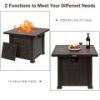 30" Square Propane Gas Fire Pit Table.This outdoor fire table is made of sturdy steel.