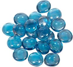 Dagan GB-LHTBLIR 0.75 in. Fire Beads, Light Blue Iridescent