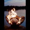 Wood Burning Fire Pit Iron Oxide "Barefoot Beach" by Fire Pit Art