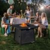 30” Square Propane Gas Fire Table with Waterproof Cover