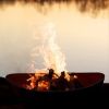 Scallop/Tidal Wood Burning Fire Pit Carbon Steel by Fire Pit Art