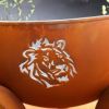 Wood Burning Carbon Steel Fire Pit Africa's Big Five - Fire Pit Art