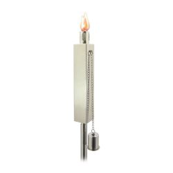 Anywhere Polished Stainless Rectangle 65 in. Garden Torch 2 pk