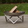 Curonian Wood Burning Fire Pit 25 inch Memel Stainless Steel