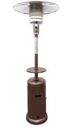 AZ Patio 87 in Gas Heater with Metal Table in Hammered Bronze