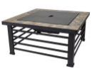 Wood Burning Square Fire Pit "Cascade Slate" - Pleasant Hearth