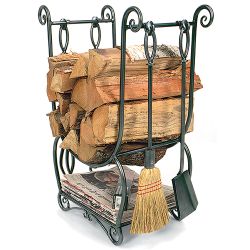 Country Firewood Holder with Tools