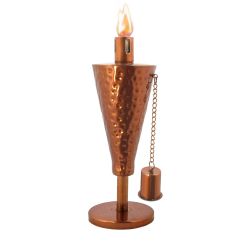 Anywhere Garden Table Top Hammered Copper Citronella Torch