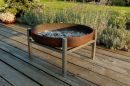 Wood Burning Fire Pit 25 inch Curonian Solid Steel Parnidis Tall
