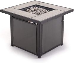 Outdoor 32 Inch Propane Gas Fire Pit Table Square Fire Pit