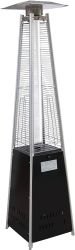 Bosonshop Outdoor Patio Heater, Pyramid Standing Gas LP Propane Heater With Wheels 87 Inches Tall 42000 BTU For Commercial Courtyard (Black) - KM3767