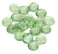 Glass Fire Beads Light Green Iridescent Dagan 3/4 Inch 10 Lbs.