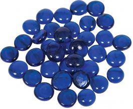 Glass Fire Beads Dark Blue 3/4 Inch 10 Pounds Dagan Products
