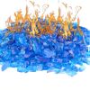 Pebble Style Tempered Fire Pit Glass 1/2-1 inch Aqua Blue 40 lb.