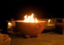 Nepal Woodburning Fire Pit Carbon Steel 41 in. Bowl Fire Pit Art