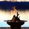 Saturn Woodburning Fire Pit With Lid Carbon Steel - Fire Pit Art
