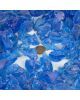Pebble Style Tempered Fire Pit Glass 1/2-1 inch Aqua Blue 40 lb.