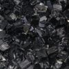 Tempered Fire Pit Glass 1/2 - inch Midnight Black 40 Pound Bag