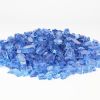 Fire Pit Glass Tempered Fire Glass 1/2" Pacific Blue, 10 lbs
