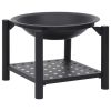 Fire Pit with Poker 21.3"x21.3"x21.7" Steel