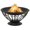Fire Pit with Poker 29.5" XXL Steel