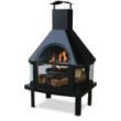Outdoor Fireplace in Black Wood Burning by Endless Summer