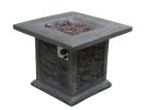 Gray Stone Gas Outdoor Fire Pit