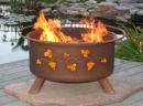 Wood Burning Fire Pit Patina Product Groovy Grapevine Design