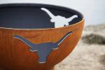 "Longhorn" 36 inch Round Woodburning Fire Pit by Fire Pit Art