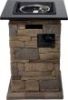 Morgan Hill LP Gas Fire Column With Faux Stone Style by GHP