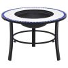 Mosaic Fire Pit Blue and White 26.8" Ceramic