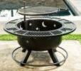 "Nightstar" 32.7 Inch Wood Burning Fire Pit And Grill From GHP