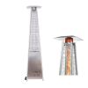 Outdoor Patio Pyramid Propane Space Heater, Portable Flame Heater, W/Wheels,Stainless Steel Color RT