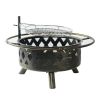 Outdoor Recreation Dinning Barbeque 32'' 2-in-1 Heating & BBQ Fire Pit