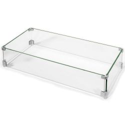 Pyromania 35 x 21 in. Glass Wind Guard For Moderne Fire Table