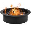 36 inch Round Steel Fire Pit Ring Liner for Outdoor Backyard