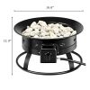 58,000BTU Firebowl Outdoor Portable Propane Gas Fire Pit with Cover and Carry Kit