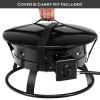 Portable Propane Outdoor Gas Fire Pit with Cover and Carry Kit