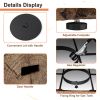 40 Inch Rectangle Propane Fire Pit Table Wood-Like Surface with Lava Rock PVC Cover