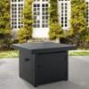 Square 34 inch Gas Fire Pit "Functional" from Plank and Hide