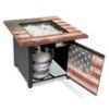 "The Liberty" LP Gas Outdoor Fire Pit With American Flag Mantel