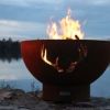 Antlers Round Wood Burning Fire Pit a Creation by Fire Pit Art