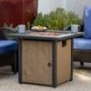 Woodleaf LP Gas Fire Table 28 in. Black/Tan GHP Manufacturing