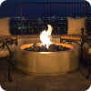 Gas Fire Pit Louvre 48 by 15 Inch Round - American Fyre Design